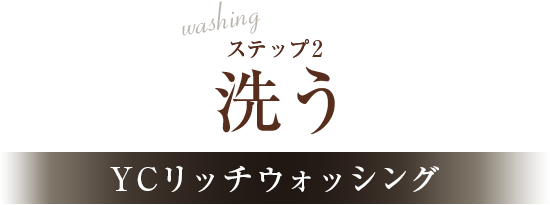 ステップ2 洗う『YCリッチウォッシング』